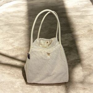 Victoria's Secret Cream Faux Fur Shoulder Bag